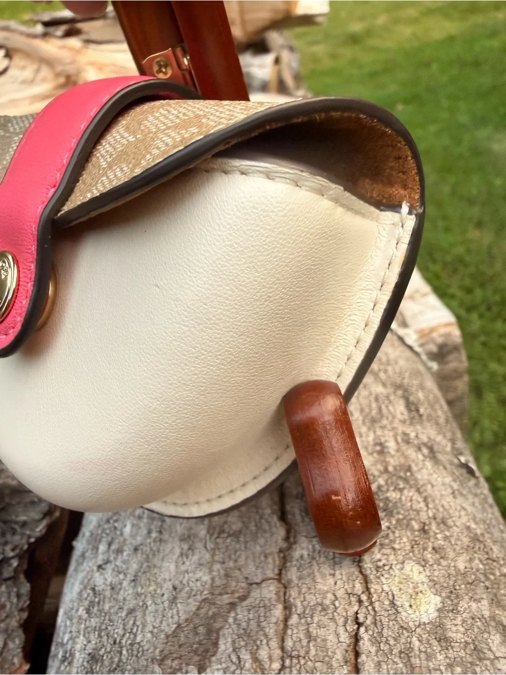Coach mini saddle bag charm
